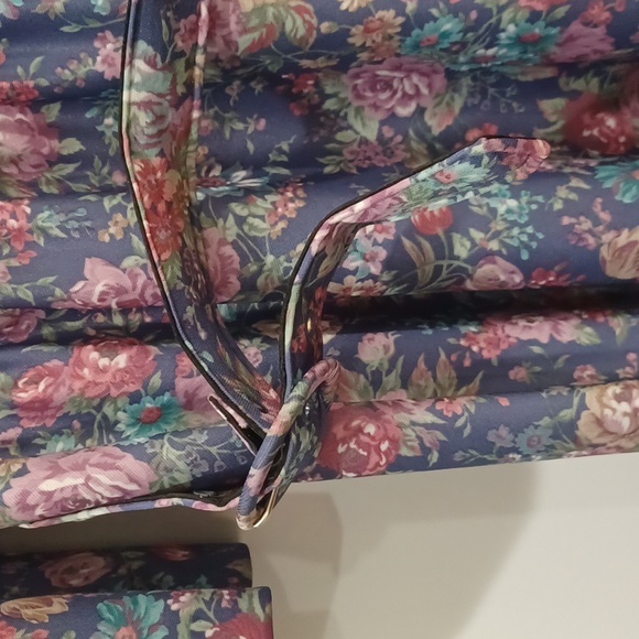 Sz 8P Whirlaway Frocks NWT Blue Flora Deadstock Cottagecore Prairie Dress w/belt - Picture 4 of 12